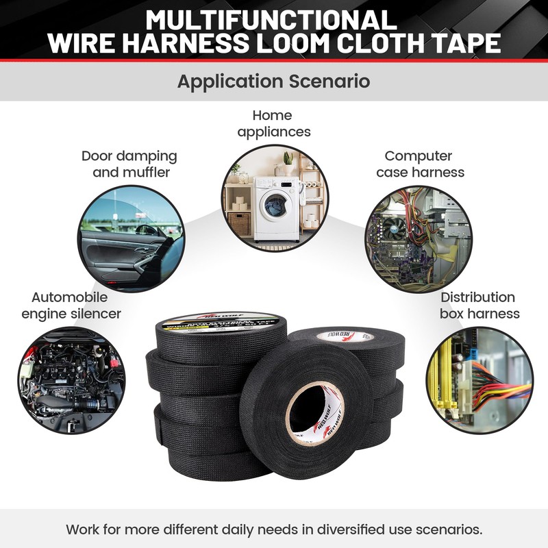 RED WOLF 10 Rolls 3/4 Inch x 50 FT Wiring