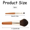 Bojueshaw 9pcs Makeup Brushes Set,Mini Cosmetic Brushes,Portable Travel Make Up