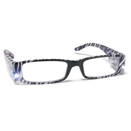 PS Designs 02152 - LED Zebra Frame +2.50 Lighted Reading Glasses