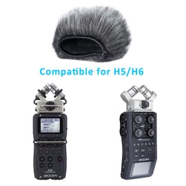 H5, H6 Windscreen Microphone Wind Muff fits for Zoom H5 H6 Portable Handy Recorder by SUNMON