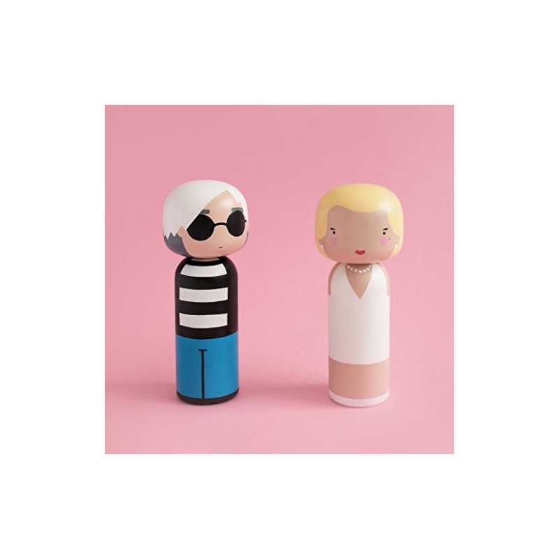 Lucie Kaas Coco Wooden Figure, Wood, Multi-Colour, 14.5 cm