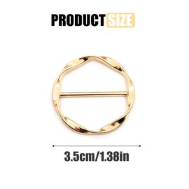 Pack of 5 Metal T Shirt Clips Silk Scarf Ring Clip T Shirt Ties Clips Clothing Corner Button Metal Round Circle Clip Buckle Clothing Ring Wrap Holder for Women and Girls Tie Clips, Metal