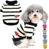 Zunea Dog Shirts for Small Dogs Summer Basic T-Shirt Stripes