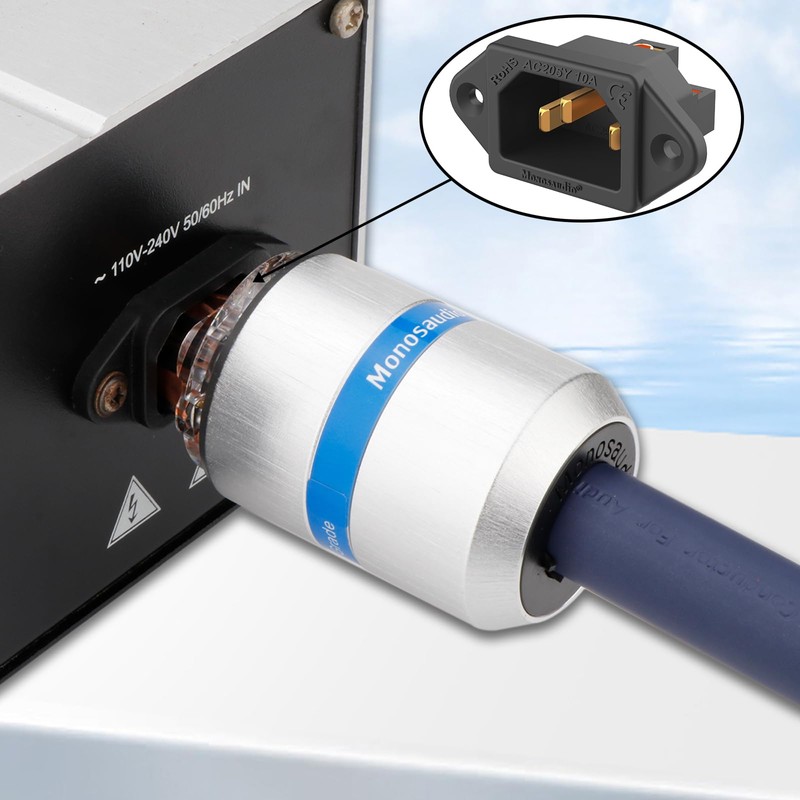Monosaudio Gold Plated AC Power Socket 250V 10A IEC 320