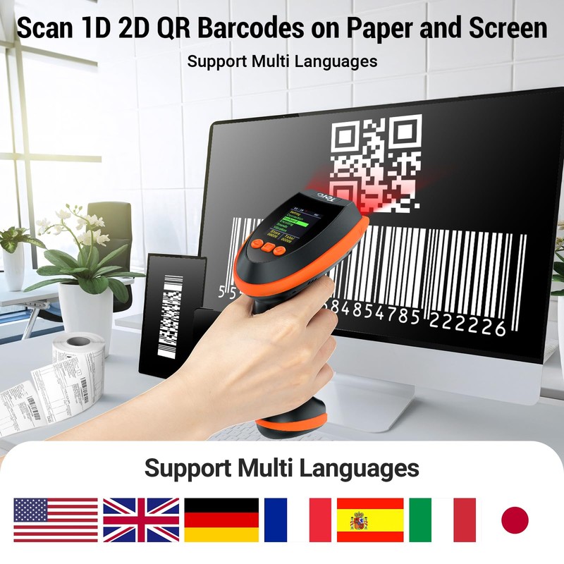 Tera Barcode Scanner Wireless 2D with Stand: Pro Version Digital