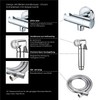 Design WC/Bidet Hand Shower Complete Set with Shut-Off Valve Round