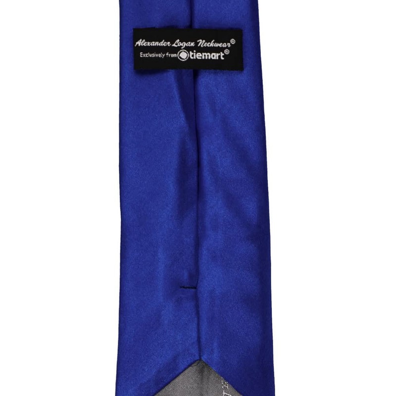 tiemart Solid Color Necktie (Sapphire Blue)