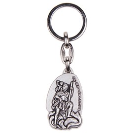 Fritz Cox Keyring 'Christopherus' | Patron Saint of Travellers and Drivers | Metal Keyring Christopher |, St Christopher