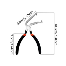 Disconnect Pliers,Automotive Electrical Connector, Electrical Plug Pliers, Connector Removal Tool, Automotive Hose Disconnect Tool for Push-Piece Plugs (Curved)