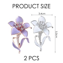 CYNOSURETECH 2 Flower Brooches, Fashion Brooches, Women's Decorative Brooches, Vintage Brooches, Clothing Accessories