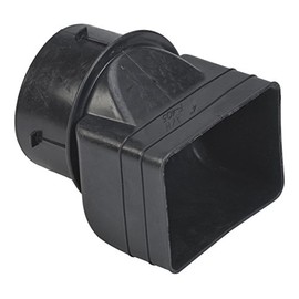 Mutual Industries Black Downspout Adapter, 3" x 4" x 4"