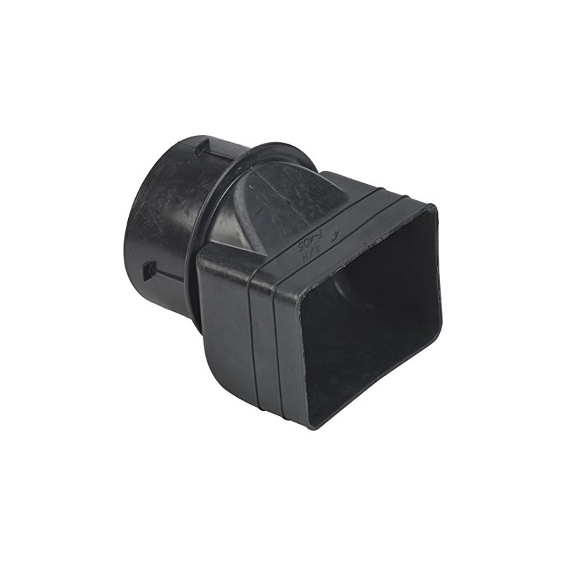 Mutual Industries Black Downspout Adapter, 3" x 4" x 4"