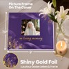 Braveriky Elegant Funeral Guest Book, 9 x 7.5 pulgadas, morado