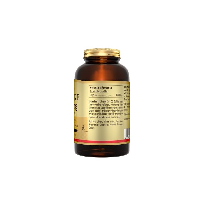 Solgar L-Lysine 1000 mg - 250 Tablets