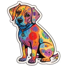 3pcs Cute Dog Stickers for 3in Water Bottles, Waterproof Stickers for Laptop Skateboard, Luggage Phone Bicycle, Dog Stickers for Kids Adults, Stickers for hard hats (Squirrel 36)