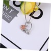 SAFIGLE Rhinestone Necklace for Women Heart Shape Jewelry Necklace for