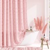 Dynamene 78 Inches Long Shower Curtain, Boho Tufted Geometric Striped