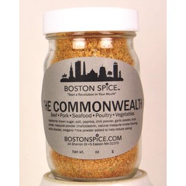 Boston Spice The Commonwealth Handmade Gourmet Mesquite Smoked Seasoning Blend Ribs Pork Steak Beef Hamburgers Seafood Poultry Chicken Shrimp Fish Scallops Wings BBQ Grilled 1/2 Cup Spice 3.1oz/89g