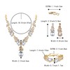 BriLove Bridal Jewellery Set for Wedding Women Multi Teardrop Cluster
