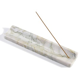 Koville Marble Incense Holder, Incense Holder for Sticks, Incense Sticks Holder Ash Catcher for Meditation Yoga SPA, Natural Stone Incense Burner, Home Table Decor (Bianco Palomino)