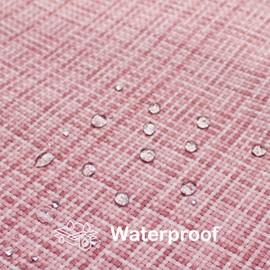 Kevin Textile Pack of 2 Decorative Outdoor Waterproof Throw Pillow Covers Stripe Square Pillowcases Valentines Day Modern Cushion Cases Gifts for Patio Couch Bench 18 x 18 Inch Pink