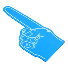 PATIKIL Giant Foam Finger 18 Inch, EVA Number 1 DIY Blank Foam Hand Cheerleading Vibrant Color for Celebration Pom Poms Sports Events Spirit Games Party, Blue