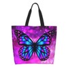 bositigo Purple Butterfly Gym Tote Bags for Women,Cute Butterfly Purse