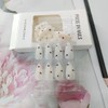 24pcs Almond Press on Nails Medium Fake Nails All White