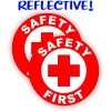 Unbranded/Generic pair - REFLECTIVE Safety First Hardhat Stickers Helmet Decals Operator Laborer