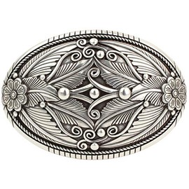 BELTINGER Livorno Belt Buckle Design 4.0 cm | Buckle Interchangeable Buckle Belt Buckle 40 mm Solid | Interchangeable Belt up to 4 cm, silver