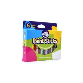 Little Brian Paint Sticks Classic colors-6 Assorted, Multi, Pack of 6