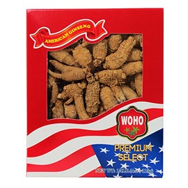 WOHO #112.4 Short Medium American Ginseng Roots 4oz Box