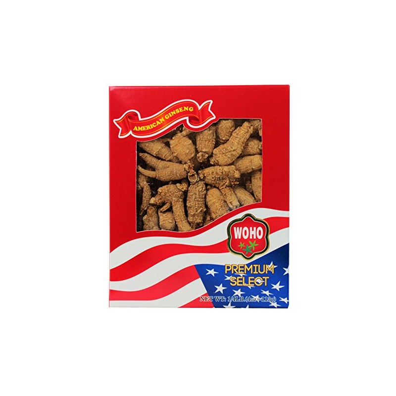 WOHO #112.4 Short Medium American Ginseng Roots 4oz Box