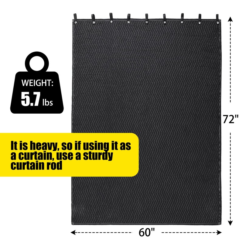 HOMBYS Large Sound Dampening Blanket, 72" x 60" Sound Absorbing