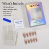 TENPAL Mermaid Cat Eye Press on Nails 10Pcs Kit,Medium Almond