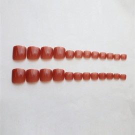 Toe Claws, 24 Nails, 12 Different Sizes, For Feet, Fake Nails, Adults, Women, Baby Pink, Simple Nail