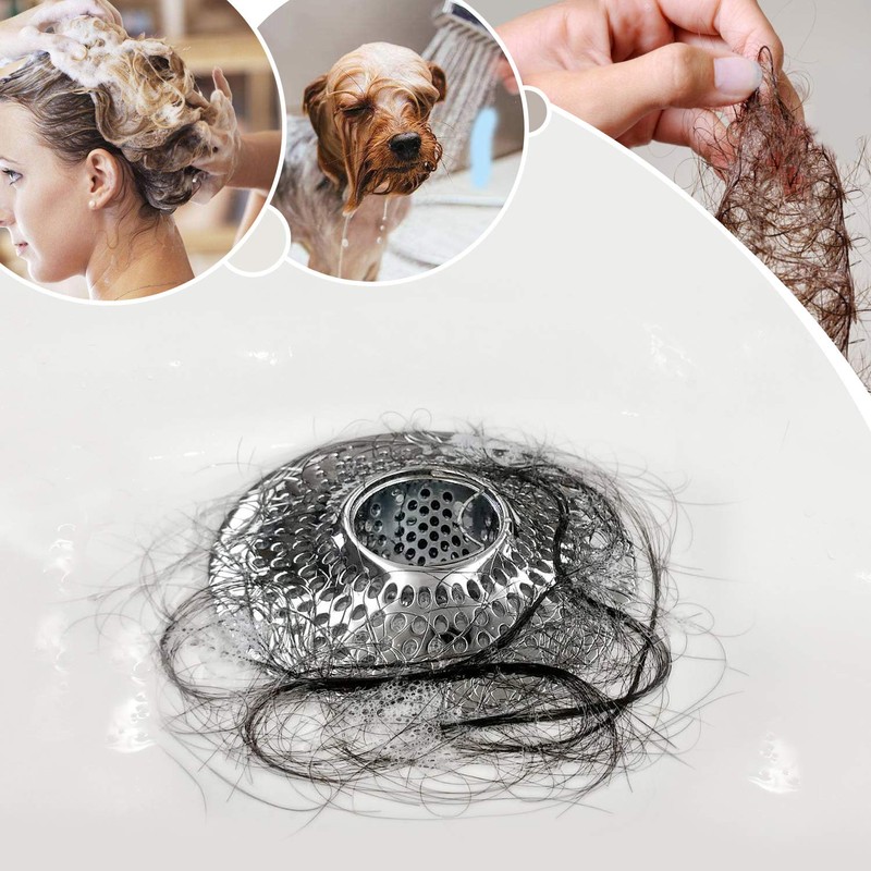 LEKEYE Drain Hair Catcher/Bathtub Shower Drain Hair Trap/Strainer Stainless Steel
