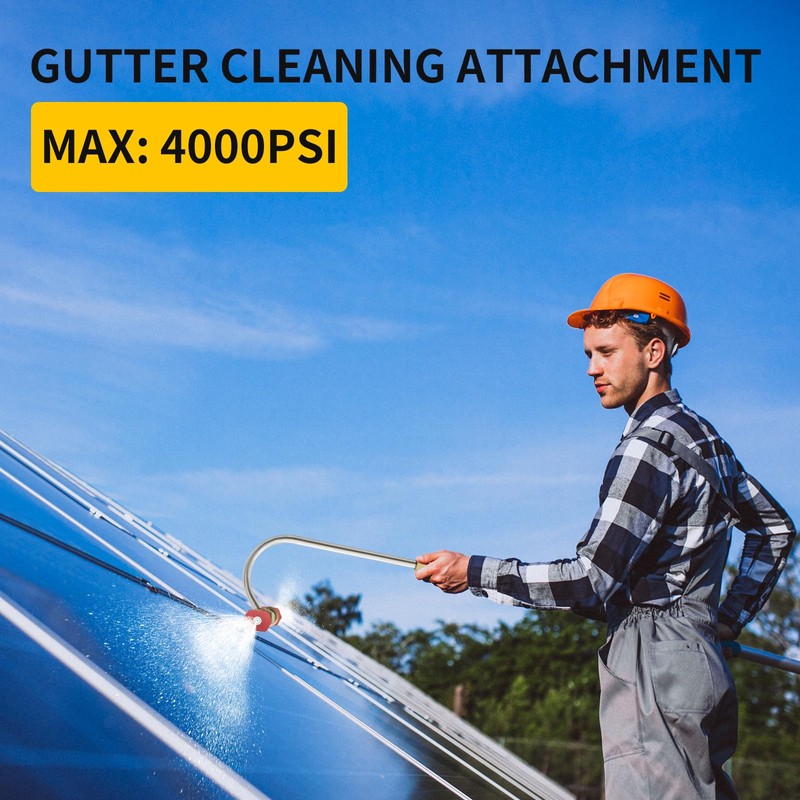 Pressure Washer Gutter Cleaner Attachment with Pressure Washer Nozzle Tips,