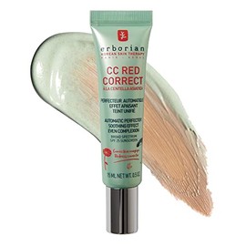 Erborian CC Crema Correctora de Color Verde SPF 25, Neutraliza el Enrojecimiento, Calma la Piel, Ligera, Prebase Perfectora del Tono, Cuidado de la Pi