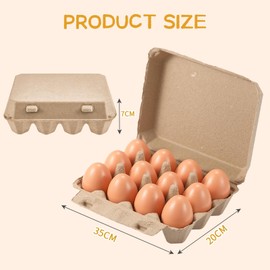 MESHKA Egg Cartons 30 Pack,Classic 3x4 Style Holds 12 Large Eggs, Sturdy Design Made from Recycled Cardboard.