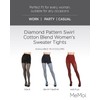 MeMoi Diamond Pattern Swirl Cotton Blend Women's Sweater Tights Black