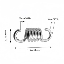 Floatdream 2 pieces feather hammock feather, hanging chair, spring hammock, rocking chair spring, for hanging the hammock sandbag holder of the porch (silver)