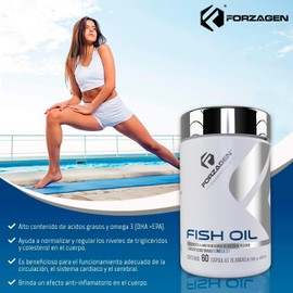 Forzagen | Suplemento Alimenticio Fish Oil | 2 g de Omega 3 | 30 Servicos | Con Acidos Grasos DHA + EPA | Aliado Cardiovascular y Cerebral | Suplemento Natural | 60 Capsulas Blandas