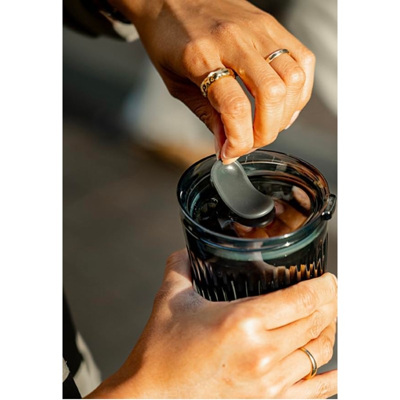 Huskee Renew Range Cup & Lid- Amber and Smoke -