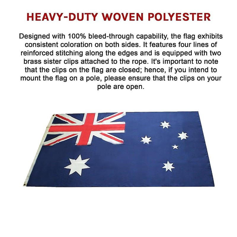 Australian Flag Heavy Duty Woven Spun Poly Australia Flag Metal