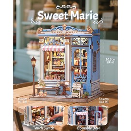 CUTEBEE Book Nook Kit, DIY Booknook Miniature House Tiny House 3D Wooden Puzzle Dollhouse Kit for Teens and Adults, Bookshelf Insert Decor, DIY Craft Gift Model Build (Sweet Marie)