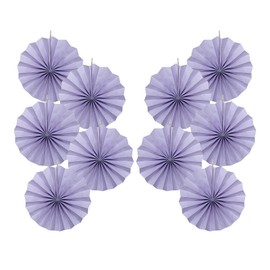 Purple Birthday Decorations,DIY Purple Paper Fans Hanging Decoration ,Party Decorations for Adults 8in,Little Mermaid Party Decor,Baby Shower Decorations 30 Color DIY Set (Light Purple)