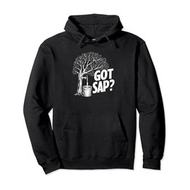 Maple Tree Tapping Sap Maple Syrups Mapple Tapper Print Pullover Hoodie