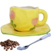 Disoza Coffee Mugg Set Med Fat Gul Tulpanmugg Gåvor Till