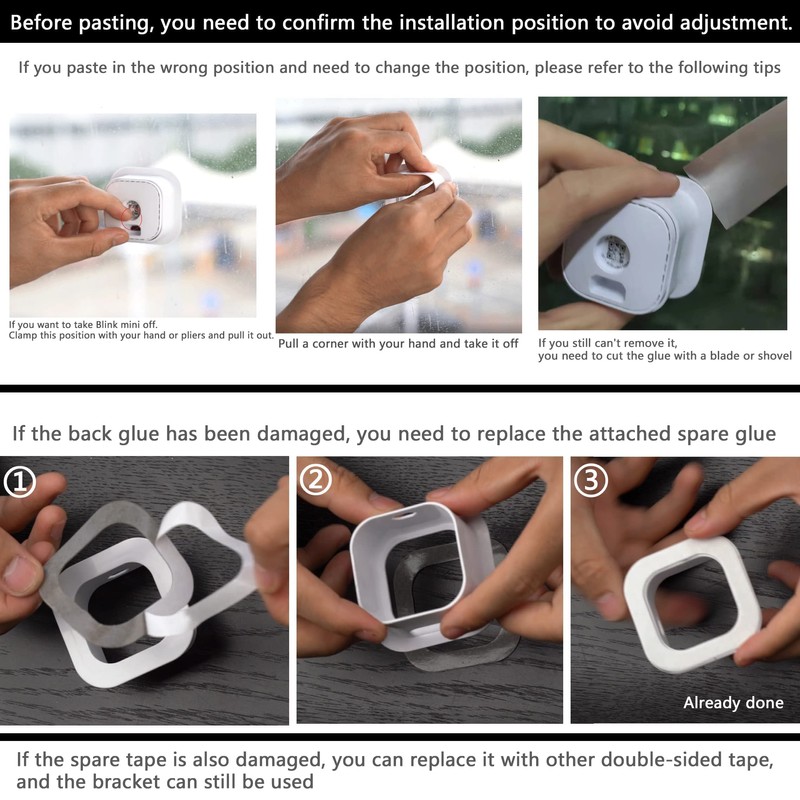 Teccle Window Mount for Blink Mini, Through Window Use Blink